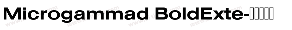Microgammad BoldExte字体转换